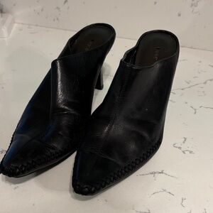 Apt. 9 Black Leather Mules